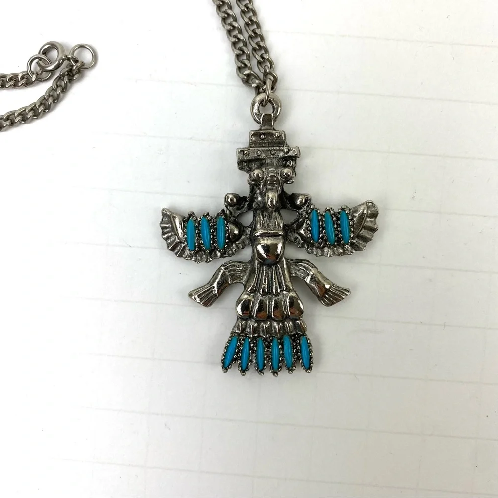 Vintage Southwestern Faux Turquoise Necklace